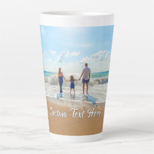 Tasse Latte Texte personnalisé personnalisé personnalisé et vo