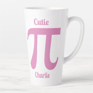 Tasse Latte Texte personnalisé Pi/Cutie Pi