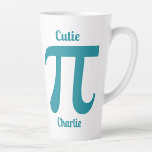 Tasse Latte Texte personnalisé Pi/Cutie Pi
