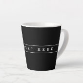 Tasse Latte Texte Simple Et Bandes Minces (Angle droit)