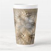 Tasse Latte Texture d'art fractal abstrait tons de terre (Devant)