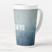 Tasse Latte Texture de ciel gris bleu (Angle droit)