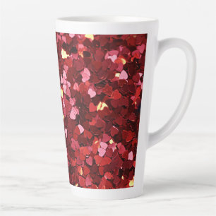 Tasse Latte Texture de formes de cœur-20622