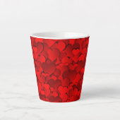 Tasse Latte Texture des Coeurs (Devant)