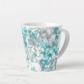 Tasse Latte texture gris turquoise et marbre blanc (Angle droit)