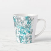 Tasse Latte texture gris turquoise et marbre blanc (Droite)