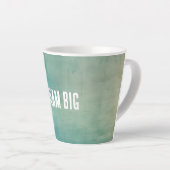 Tasse Latte Texture turquoise verte Aqua (Angle droit)