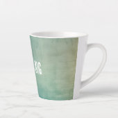 Tasse Latte Texture turquoise verte Aqua (Droite)