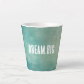 Tasse Latte Texture turquoise verte Aqua (Devant)