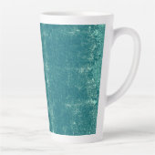 Tasse Latte Texture Vintage Turquoise Green Chic Motif (Droite)