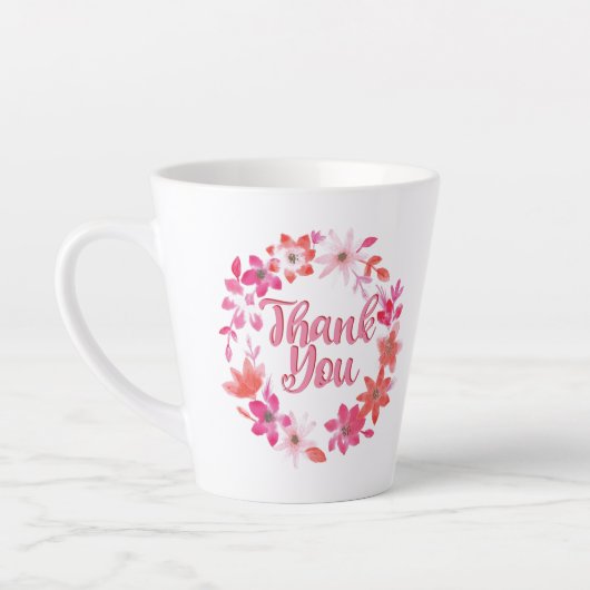 Tasse Latte Thank You note (Gauche)