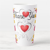 Tasse Latte Thank You Thanks With Thanks Many Thanks (Devant)