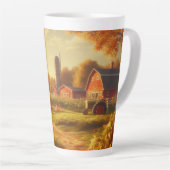 Tasse Latte Thanksgiving/Automne/Automne/Automne sur la ferme (Angle droit)