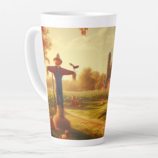 Tasse Latte Thanksgiving/Automne/Automne/Automne sur la ferme (Angle gauche)
