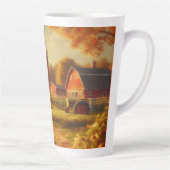 Tasse Latte Thanksgiving/Automne/Automne/Automne sur la ferme (Droite)