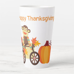 Tasse Latte Thanksgiving de singe de choc lunaire