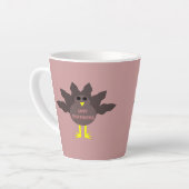 Tasse Latte Thanksgiving Pluced Turkey (Angle gauche)