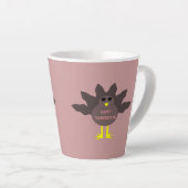 Tasse Latte Thanksgiving Pluced Turkey (Angle droit)
