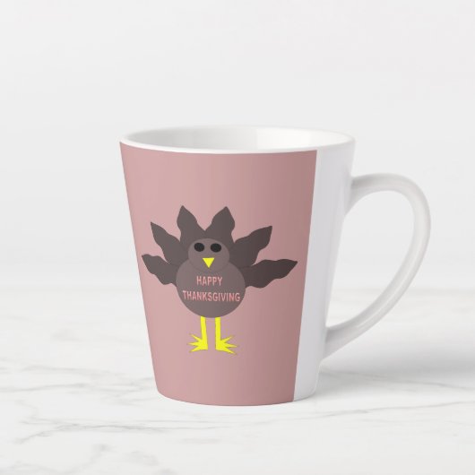 Tasse Latte Thanksgiving Pluced Turkey (Droite)