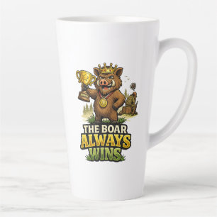 Tasse Latte The Boar Always Wins