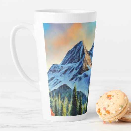 Tasse Latte The Mountains Call Me (En situation)