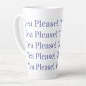 Tasse Latte Thé S'Il Vous Plaît | Typographie moderne (Angle gauche)