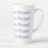 Tasse Latte Thé S'Il Vous Plaît | Typographie moderne (Droite)