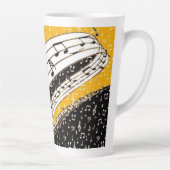 Tasse Latte Thème de musique d'or (Droite)