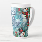Tasse Latte thème de noël jack frost and snowman (Angle droit)