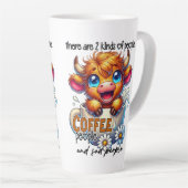 Tasse Latte There Are 2 Kinds of People Coffee People and Sad (Angle droit)
