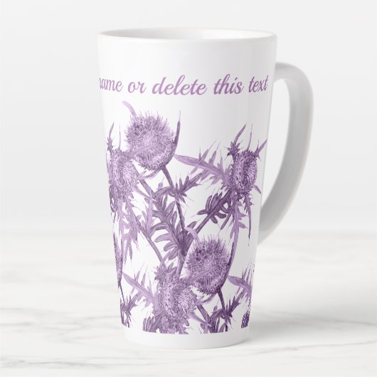 Tasse Latte THISTTLE violet motif (Angle droit)