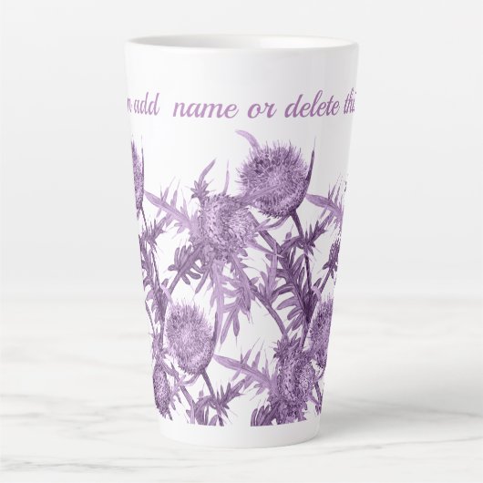 Tasse Latte THISTTLE violet motif (Devant)