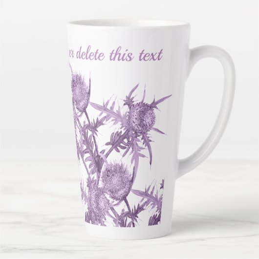 Tasse Latte THISTTLE violet motif (Droite)