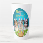 Tasse Latte Three Collie Easter Bunny  (Devant)