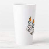 Tasse Latte Three Skulls with Burning Candles (Devant)