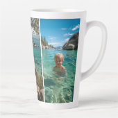 Tasse Latte Three Vertical Strip Boho Photo (Droite)