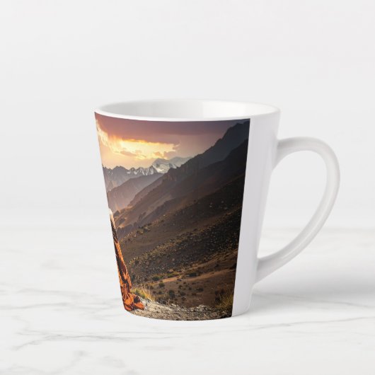 Tasse Latte Tibet - Bouddhisme - Méditation (Droite)