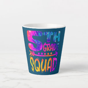Tasse Latte Tie Dye 5e année Équipe Enseignant Élève Premier J