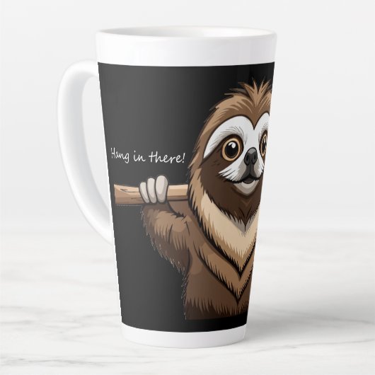 Tasse Latte "Tiens bon là" : Paroles encourageantes de Sloth (Angle gauche)