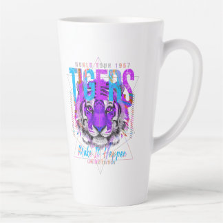 Tasse Latte Tiger Face Art