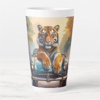 Tigre assis sur une voiture de sport