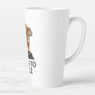 Tasse Latte Tigre au coucher du soleil sur un rocher – Art ani