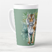 Tasse Latte Tigre avec Feuille (Angle gauche)