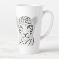 Tigre blanc croustillant - Art faunique mignon