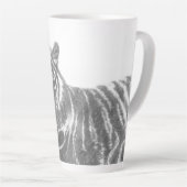 Tasse Latte Tigre noir et blanc (Angle droit)
