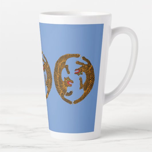 Tasse Latte Tigres d'art populaire japonais (Droite)
