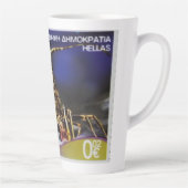 Tasse Latte Timbre postal grec homard épineux (Droite)