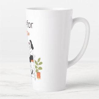 Tasse Latte Time for Coffee Cute Couple Illustratio Mug, 15 oz