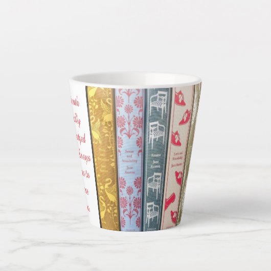 Tasse Latte Time to read Jane Austen(red script) (Devant)