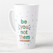 Tasse Latte Tirez-Vous À La Main Citer Des Citations Pour Enfa (Angle gauche)